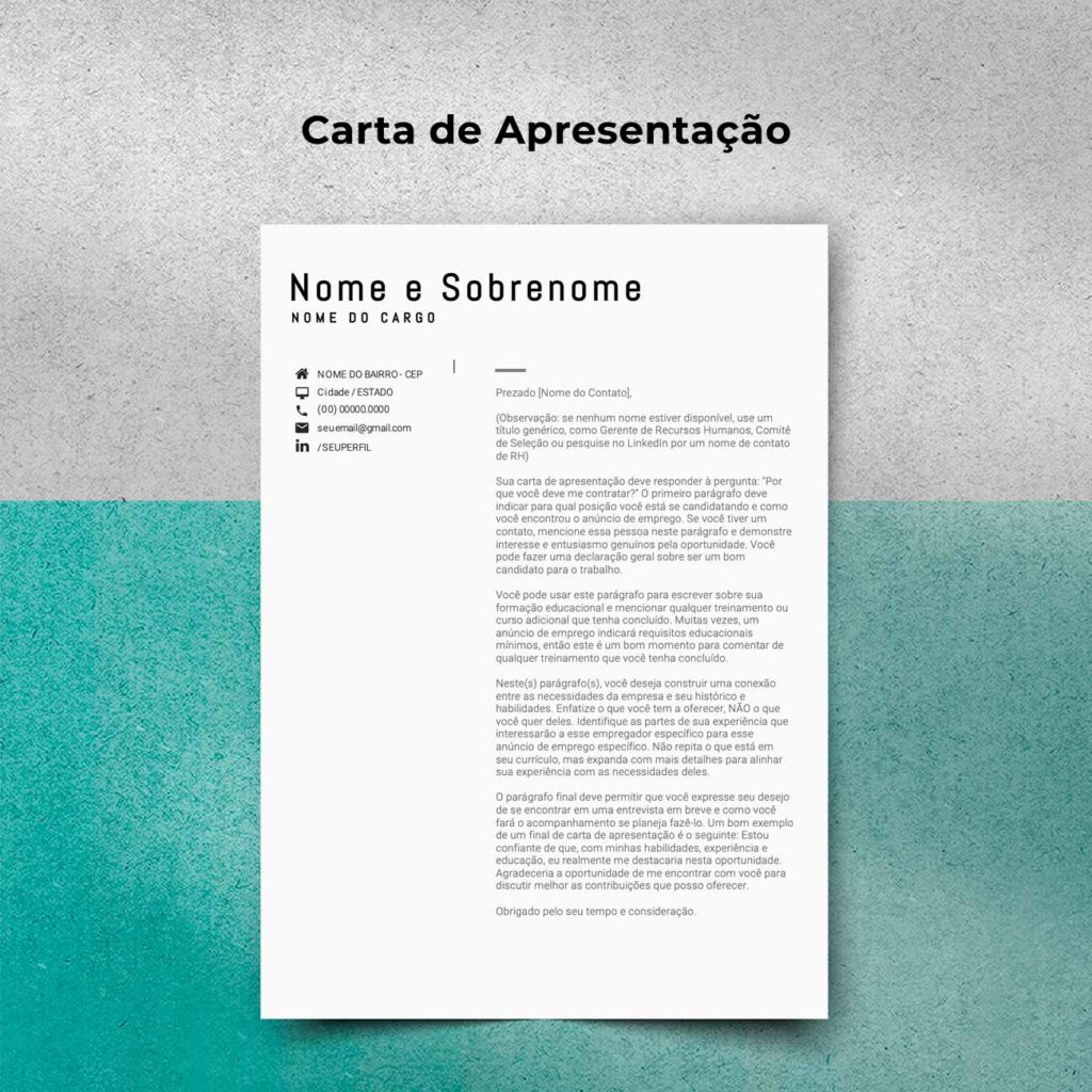 Carta de Apresentação Simples