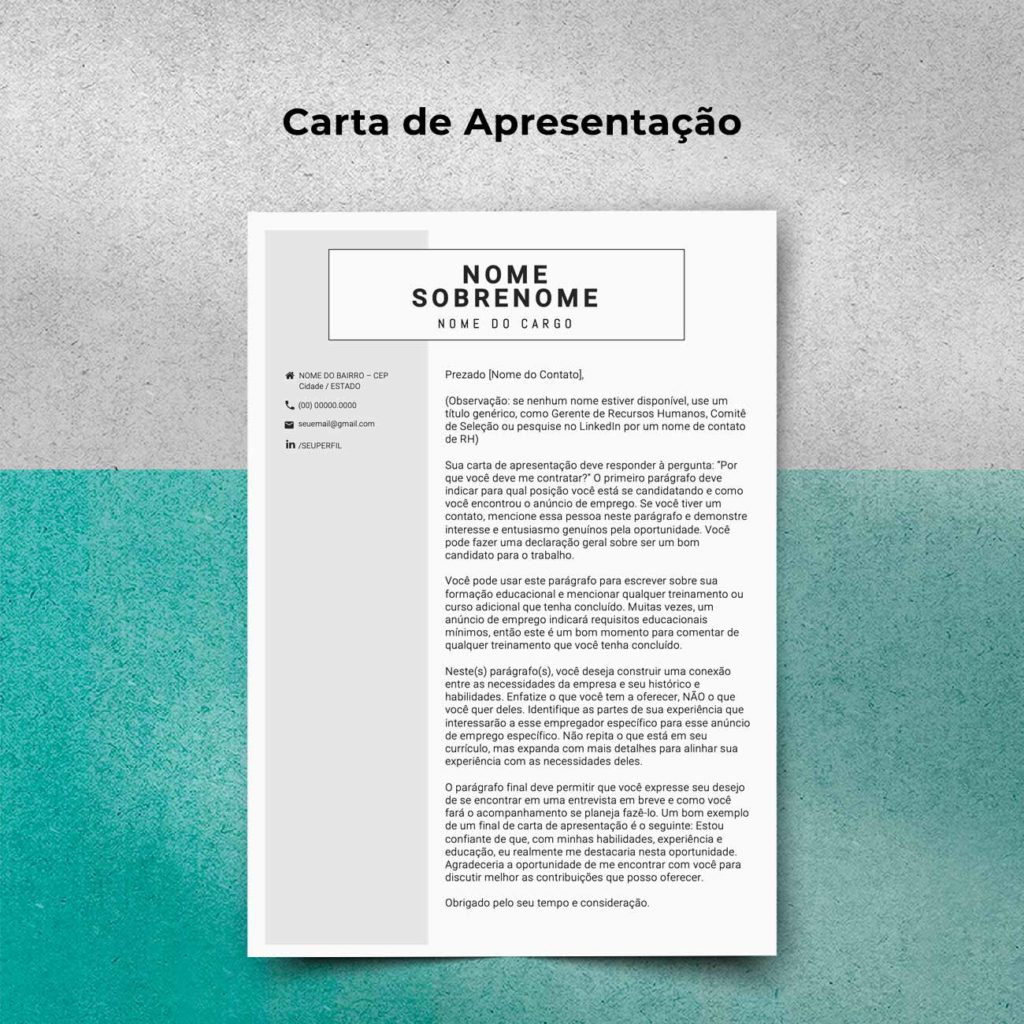 Carta de Apresentação Líder